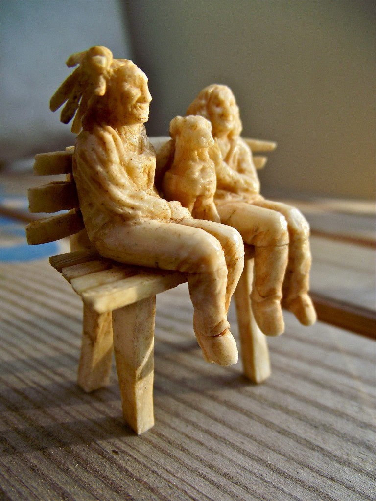 Family on a bench